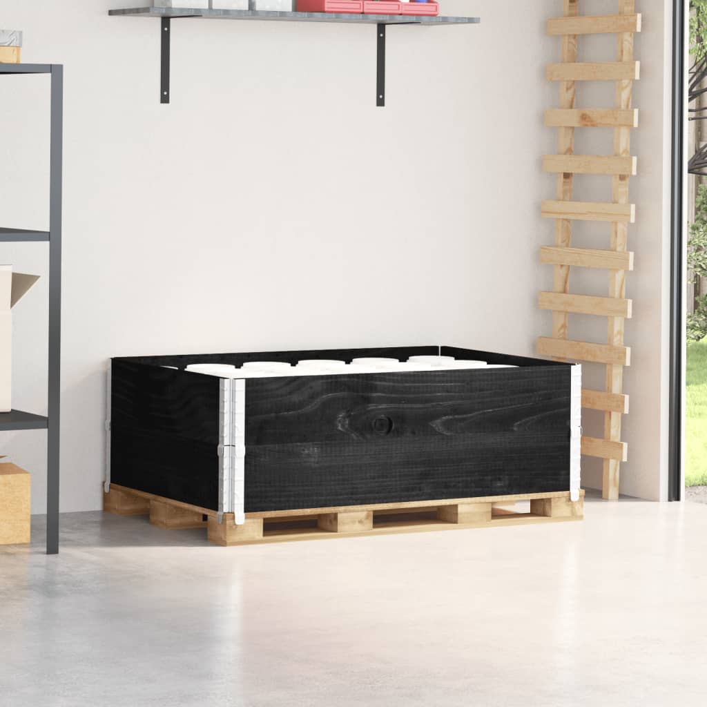 Vidaxx palleudvidelser 2 stk 120x80 cm massiv fyrretræ sort