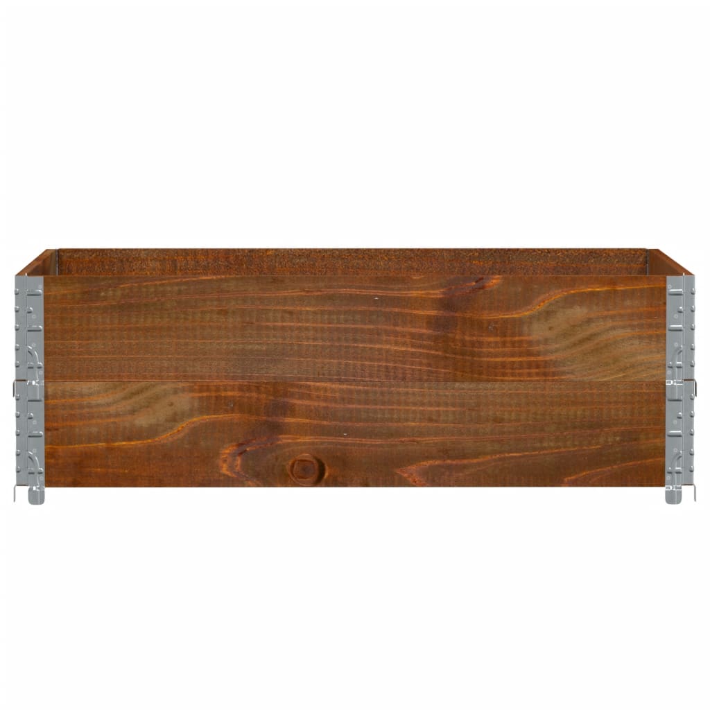 Vidaxx pallekraver 2 stk 120x80 cm massiv fyrretræ brun