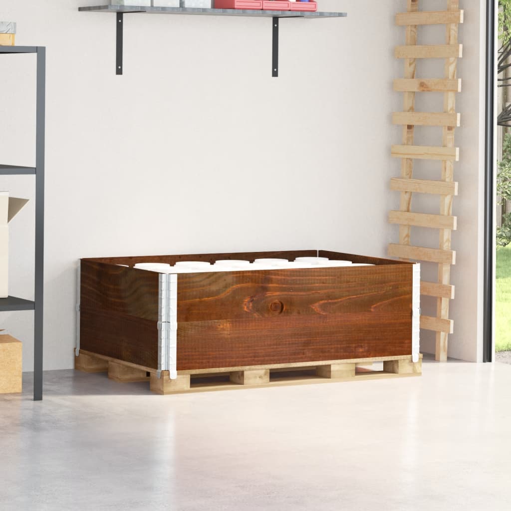 Vidaxx pallekraver 2 stk 120x80 cm massiv fyrretræ brun