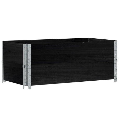 Vidaxx pallekraver 2 stk 100x50 cm massiv fyrretræ sort