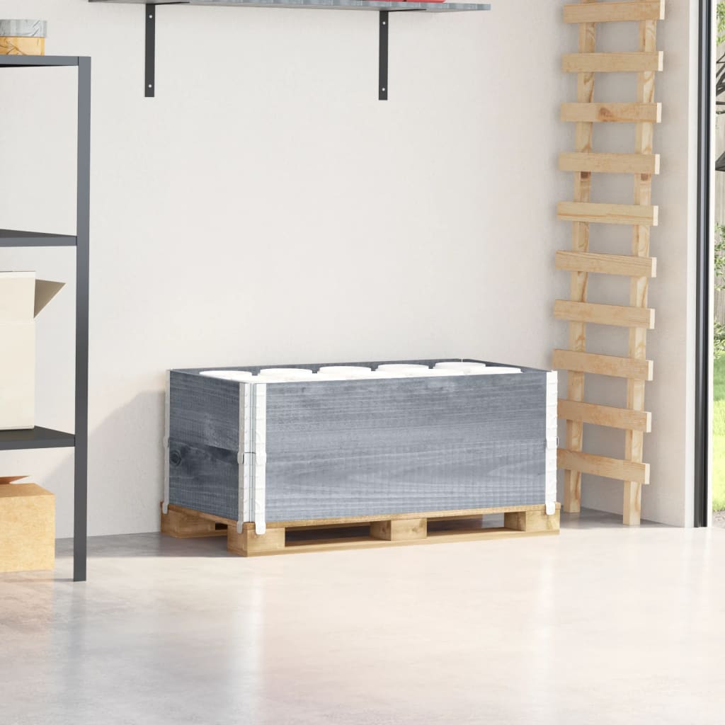 Vidaxx pallekraver 2 stk 100x50 cm massiv fyrretræ grå