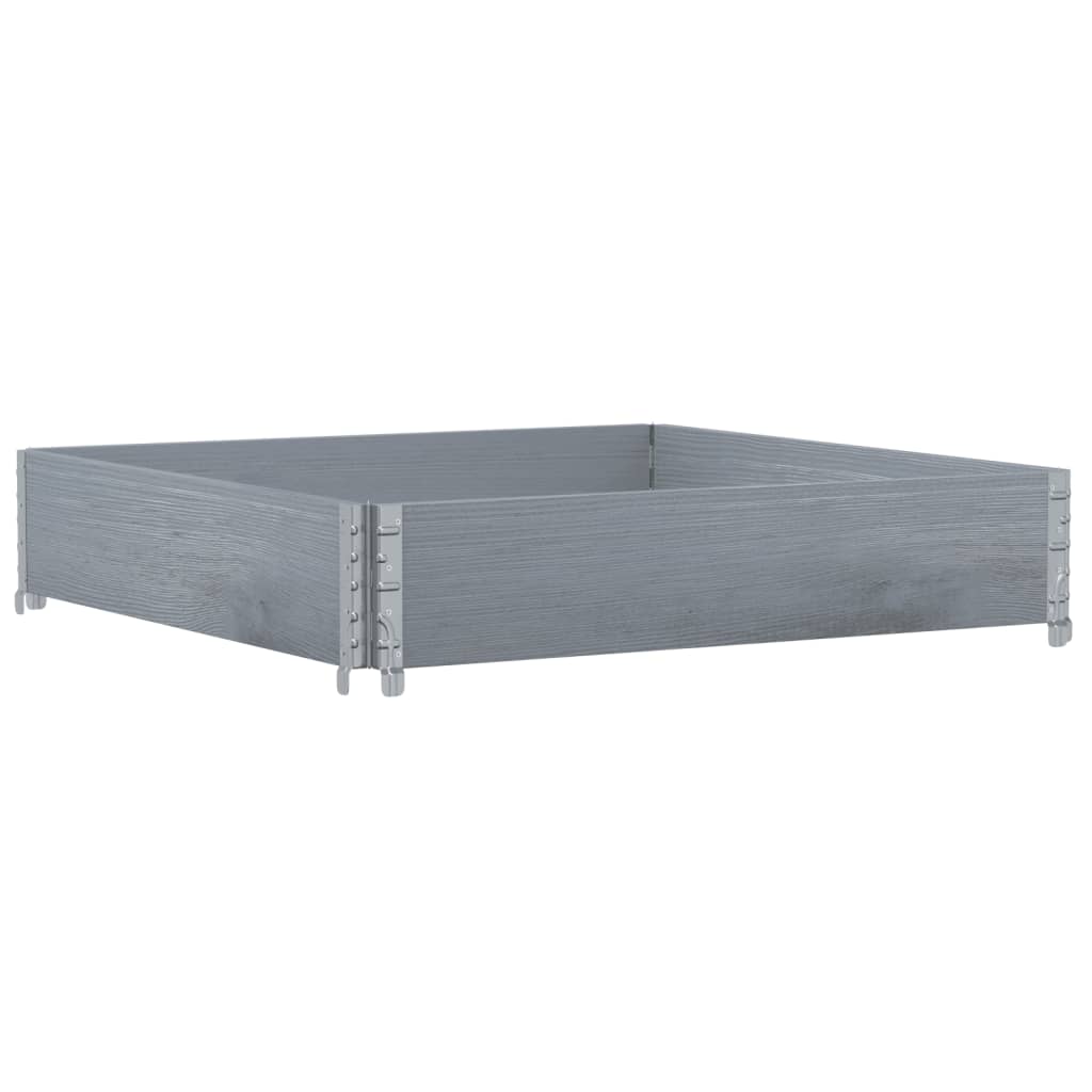 Vidaxx palle overkant 100x100 cm massiv fyrretræ grå