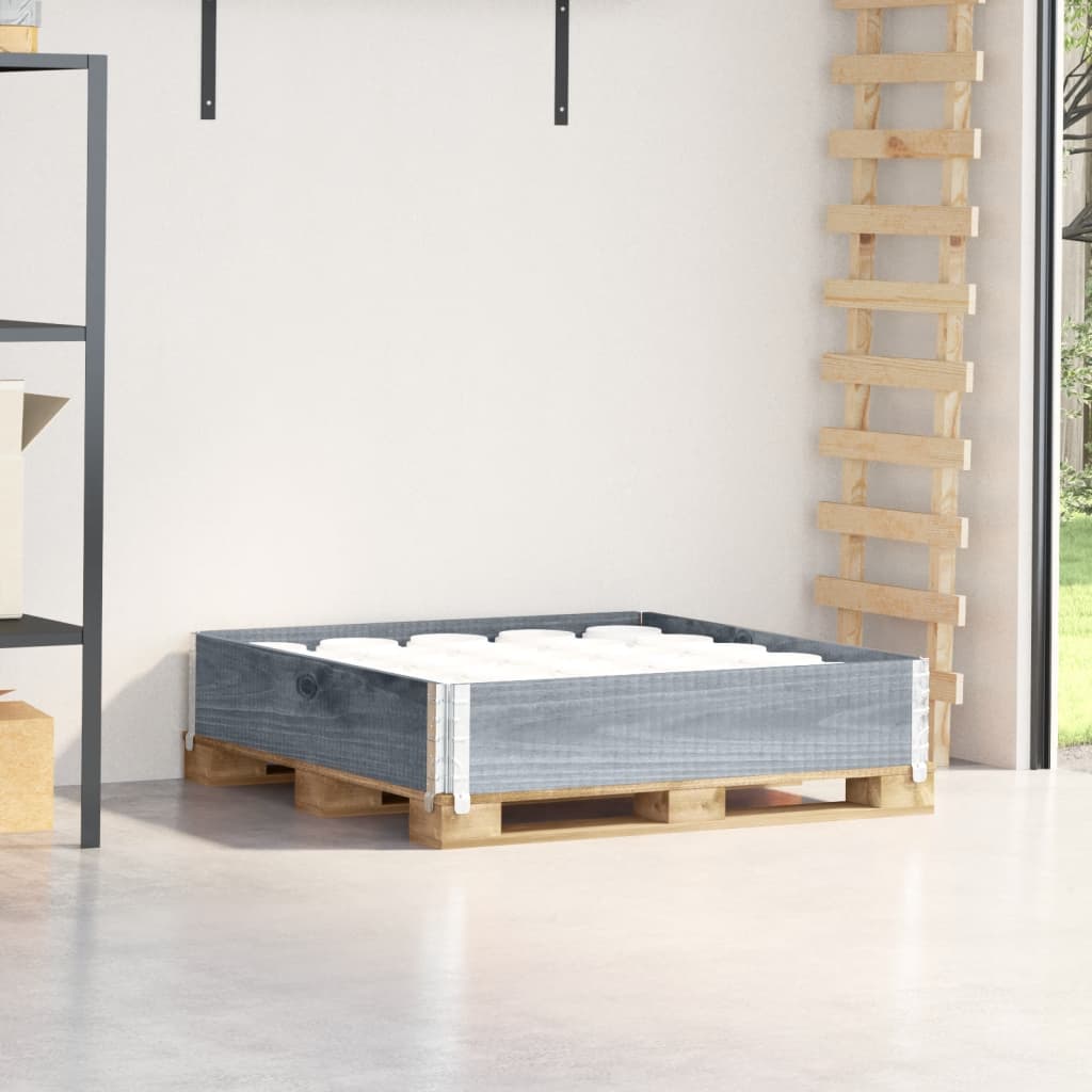 Vidaxx palle overkant 100x100 cm massiv fyrretræ grå