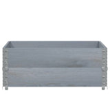 Vidaxx palle topkanter 2 stk 100x100 cm massiv fyrretræ grå