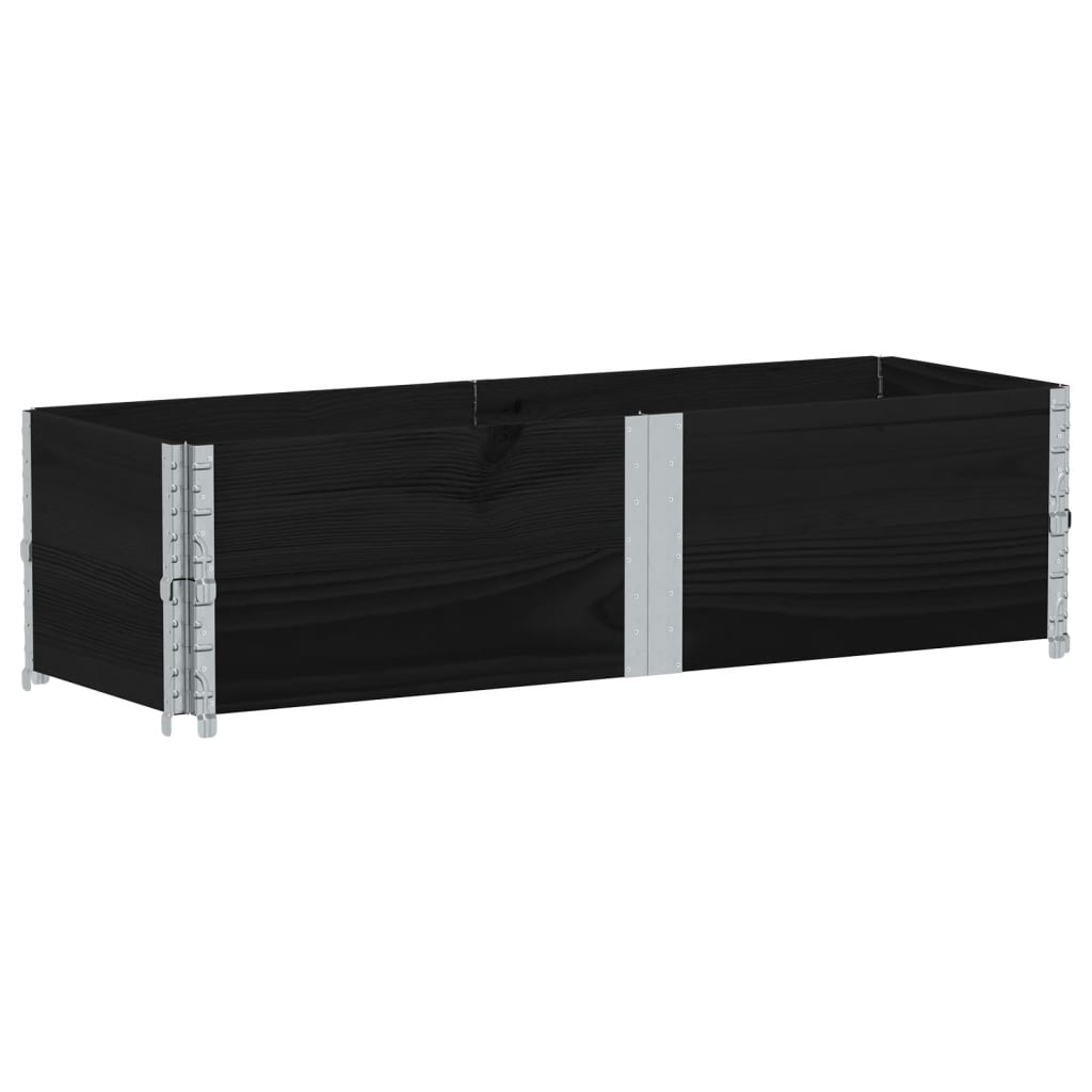 Vidaxx palleudvidelser 2 stk 150x50 cm massiv fyrretræ sort