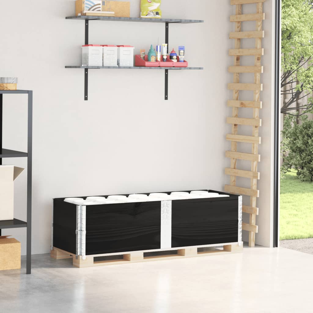 Vidaxx palleudvidelser 2 stk 150x50 cm massiv fyrretræ sort