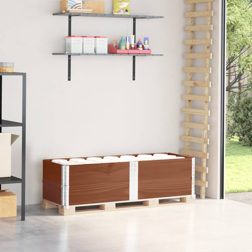 Vidaxx palleudvidelser 2 stk 150x50 cm massiv fyrretræ brun