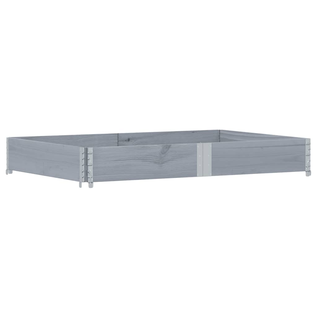 Vidaxx palle overkant 150x100 cm massiv fyrretræ grå