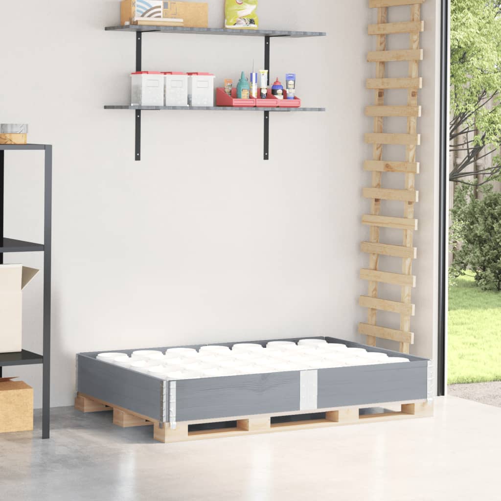 Vidaxx palle overkant 150x100 cm massiv fyrretræ grå