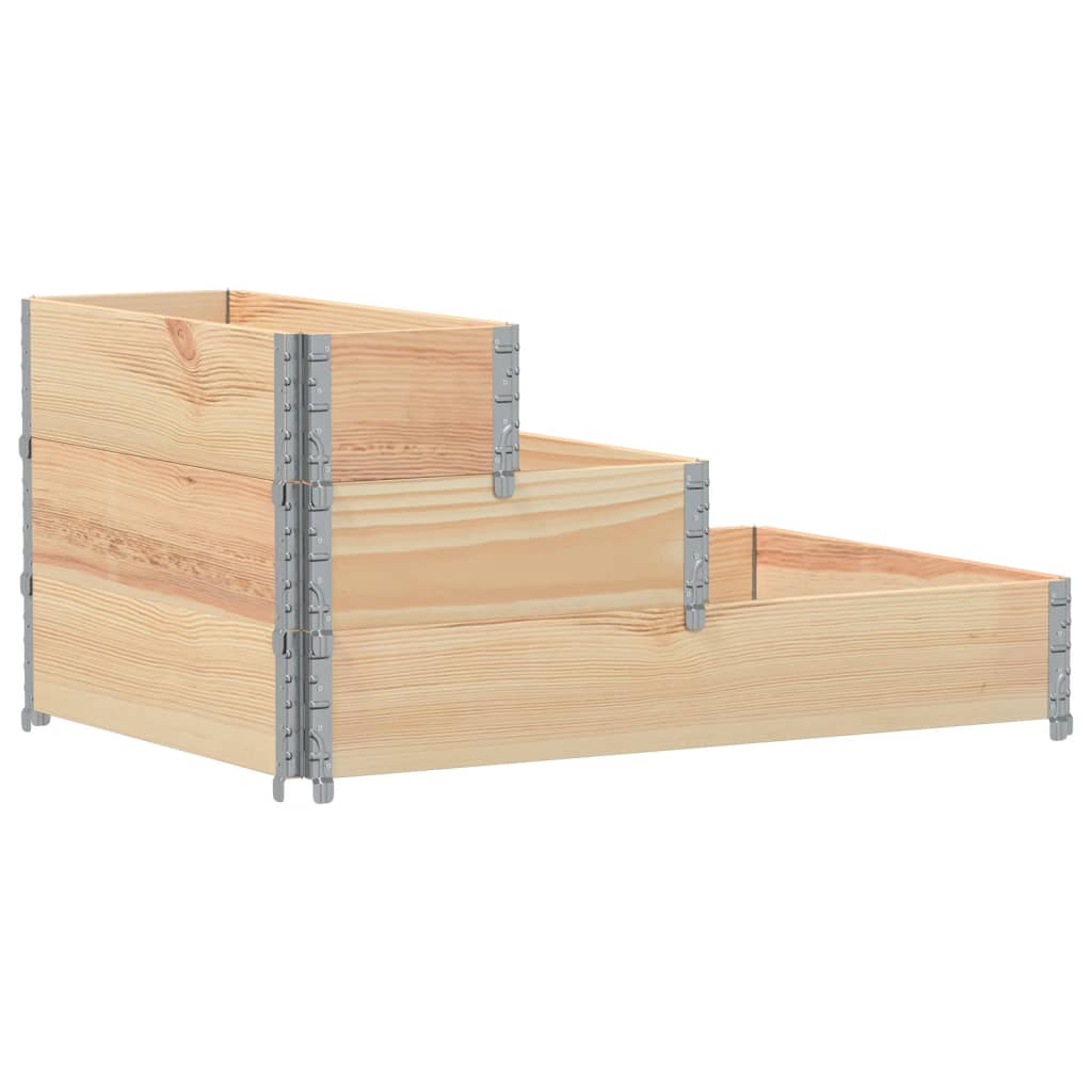 Vidaxx hævet plantekasse 3-lags 120x80 cm massivt fyrretræ