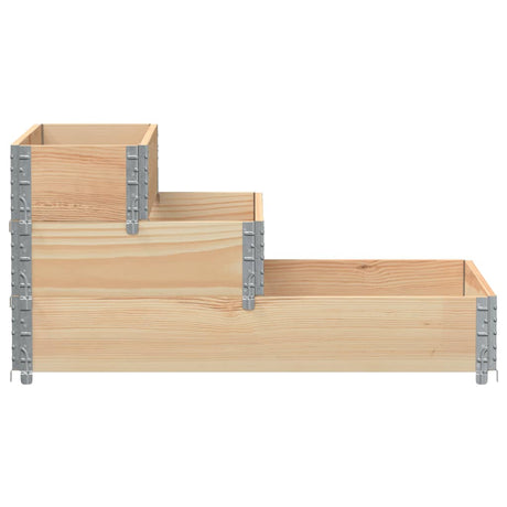 Vidaxx hævet plantekasse 3-lags 120x80 cm massivt fyrretræ