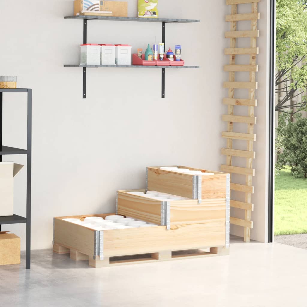 Vidaxx hævet plantekasse 3-lags 120x80 cm massivt fyrretræ