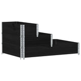Vidaxx hævet plantekasse 3-lags 120x80 cm massiv fyrretræ sort
