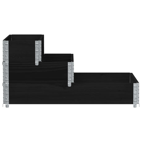 Vidaxx hævet plantekasse 3-lags 120x80 cm massiv fyrretræ sort