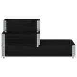 Vidaxx hævet plantekasse 3-lags 120x80 cm massiv fyrretræ sort