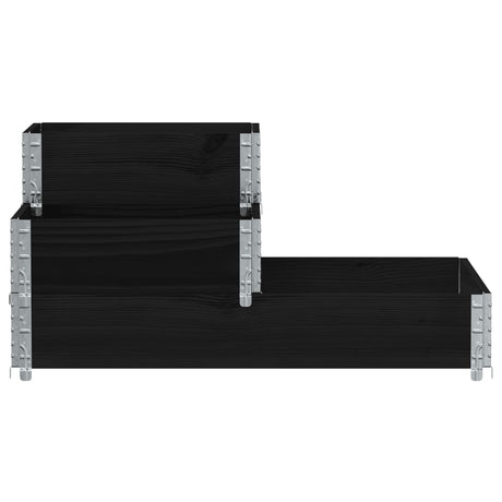 Vidaxx hævet plantekasse 3-lags 120x80 cm massiv fyrretræ sort