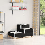 Vidaxx hævet plantekasse 3-lags 120x80 cm massiv fyrretræ sort