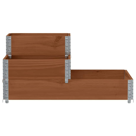 Vidaxx hævet plantekasse 3-lags 120x80 cm massiv fyrretræ brun