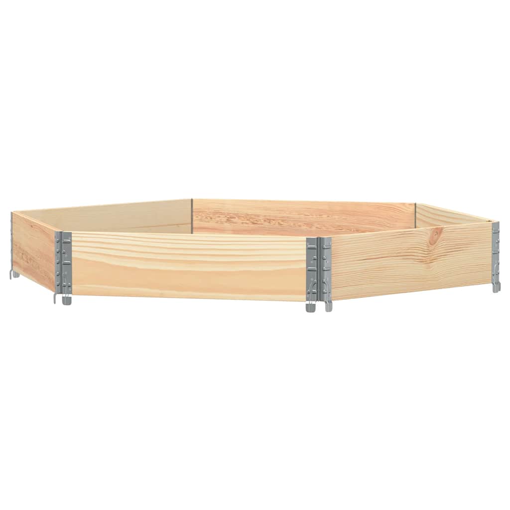 Vidaxx hævet plantekasse sekskantet 160x160 cm massivt fyrretræ