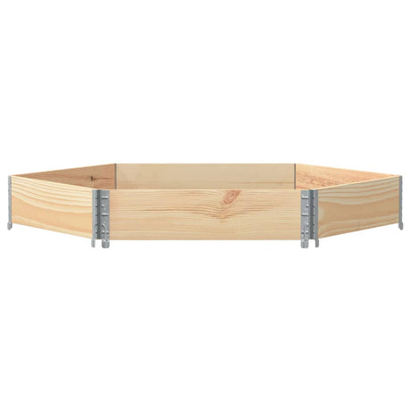 Vidaxx hævet plantekasse sekskantet 160x160 cm massivt fyrretræ