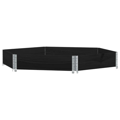Vidaxx hævet plantekasse sekskantet 160x160 cm fyrretræ sort