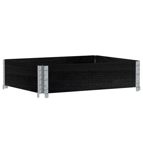 Vidaxx plantekasse 80x60 cm massiv fyrretræ sort