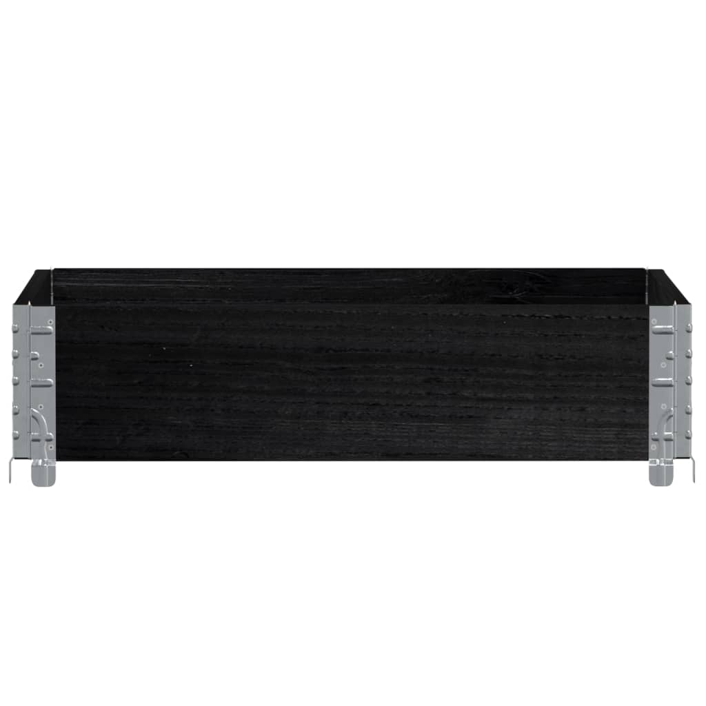 Vidaxx plantekasse 80x60 cm massiv fyrretræ sort