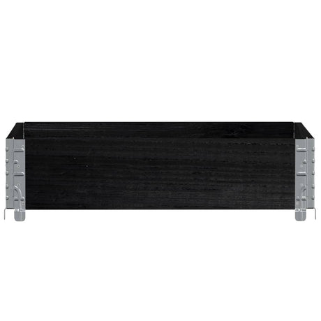 Vidaxx plantekasse 80x60 cm massiv fyrretræ sort