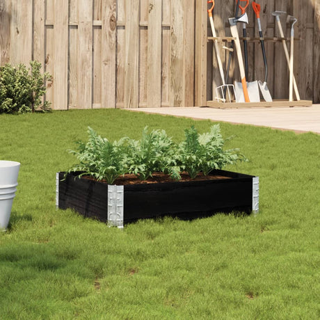 Vidaxx plantekasse 80x60 cm massiv fyrretræ sort