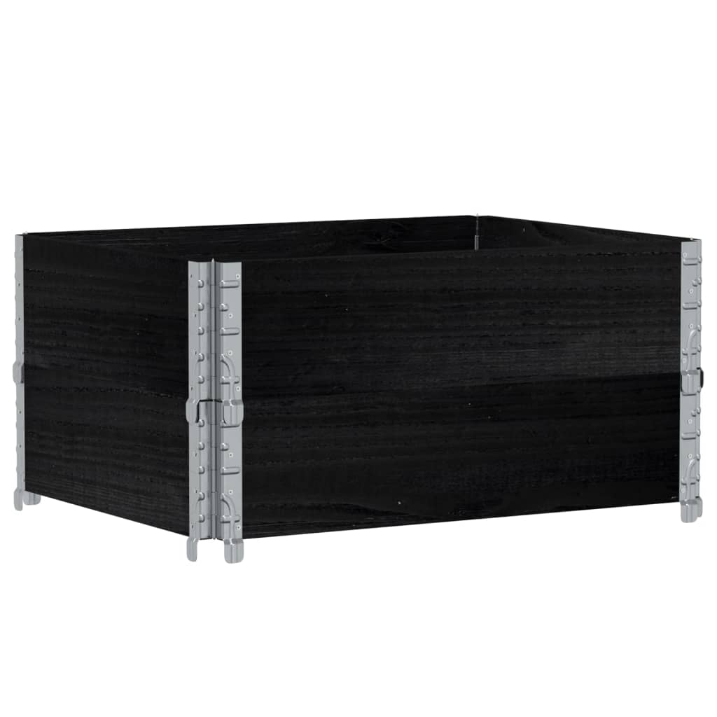 Vidaxx plantekasse 80x60 cm massiv fyrretræ sort