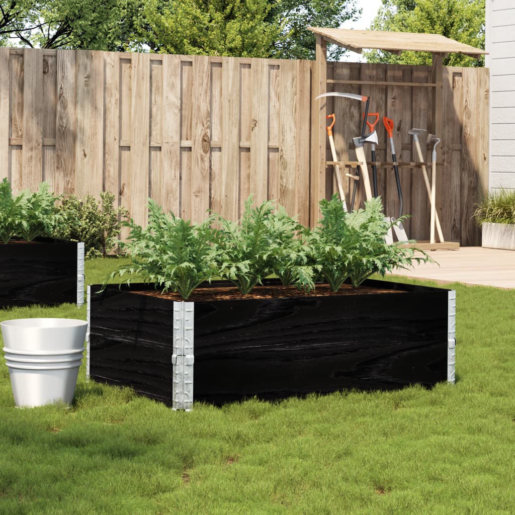 Vidaxx plantekasse 120x80 cm massiv fyrretræ sort