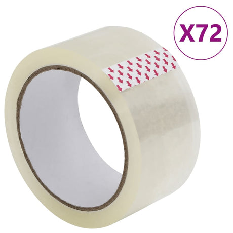 VidaXL emballagetape 72 stk 48 mm x 66 m gennemsigtig
