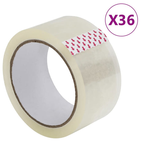 VidaXL emballagetape 36 stk 48 mm x 66 m gennemsigtig