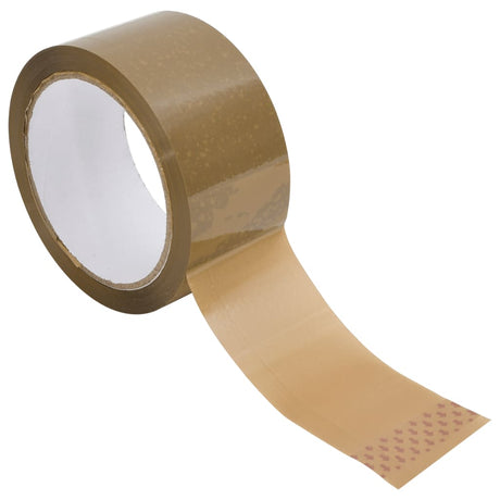 Vidaxl pakkebånd 72 stk 48 mm x 66 m brun