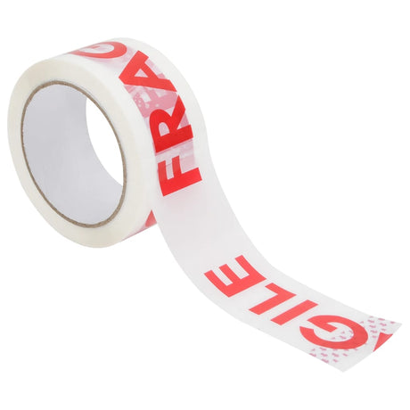 Vidaxl emballagetape 36 stk med skrøbeligt print 48 mm x 66 m hvid