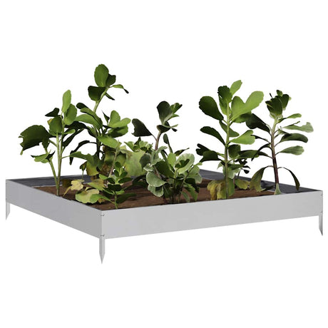VidaXL plantekasse hævet 100x100x18,5 cm galvaniseret stål