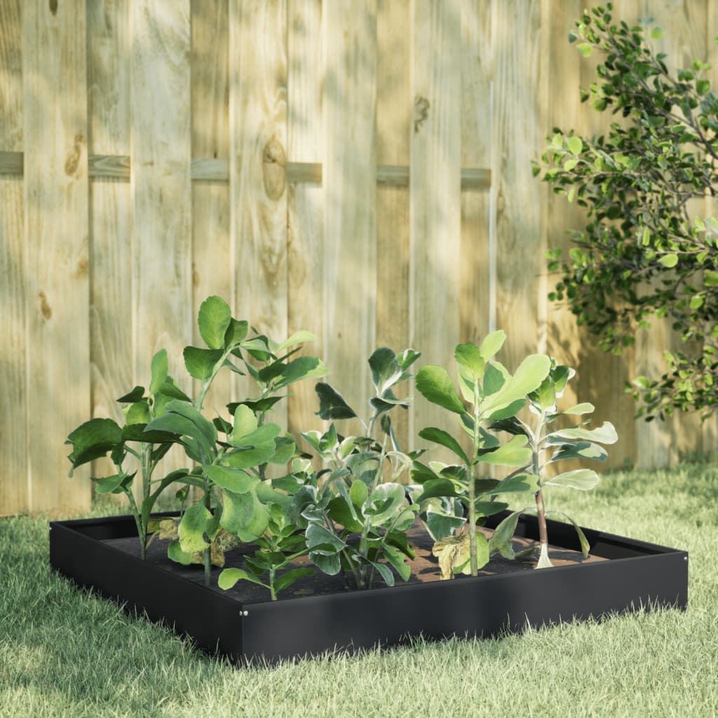 Vidaxx plantekasse hævet 100x100x26 cm stål sort