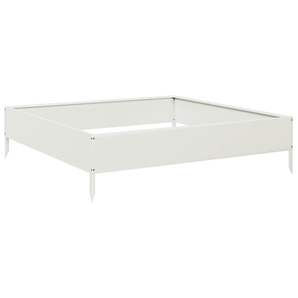 Vidaxx plantekasse hævet 100x100x26 cm stål hvid