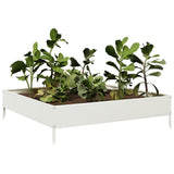 Vidaxx plantekasse hævet 100x100x26 cm stål hvid