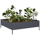 Vidaxx plantekasse hævet 100x100x33,5 cm stål antracit