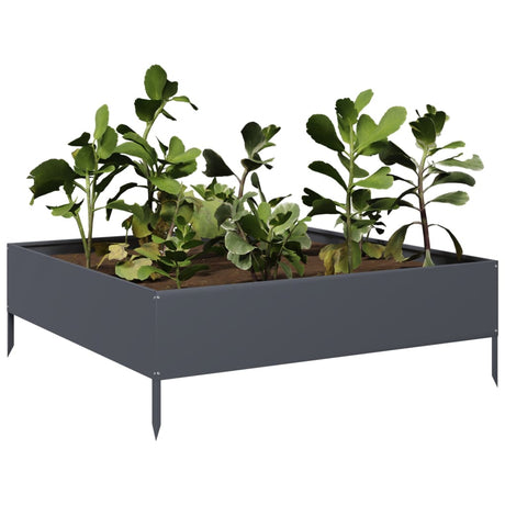 Vidaxx plantekasse hævet 100x100x33,5 cm stål antracit
