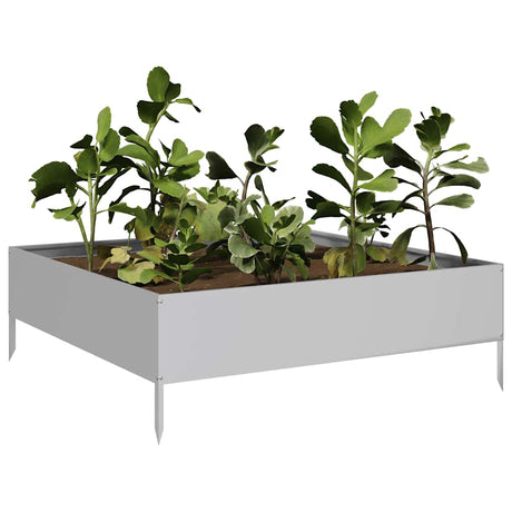 VidaXL plantekasse hævet 100x100x33,5 cm galvaniseret stål