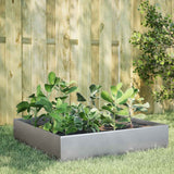 VidaXL plantekasse hævet 100x100x33,5 cm galvaniseret stål
