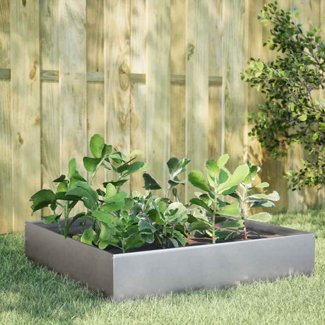 VidaXL plantekasse hævet 100x100x33,5 cm galvaniseret stål