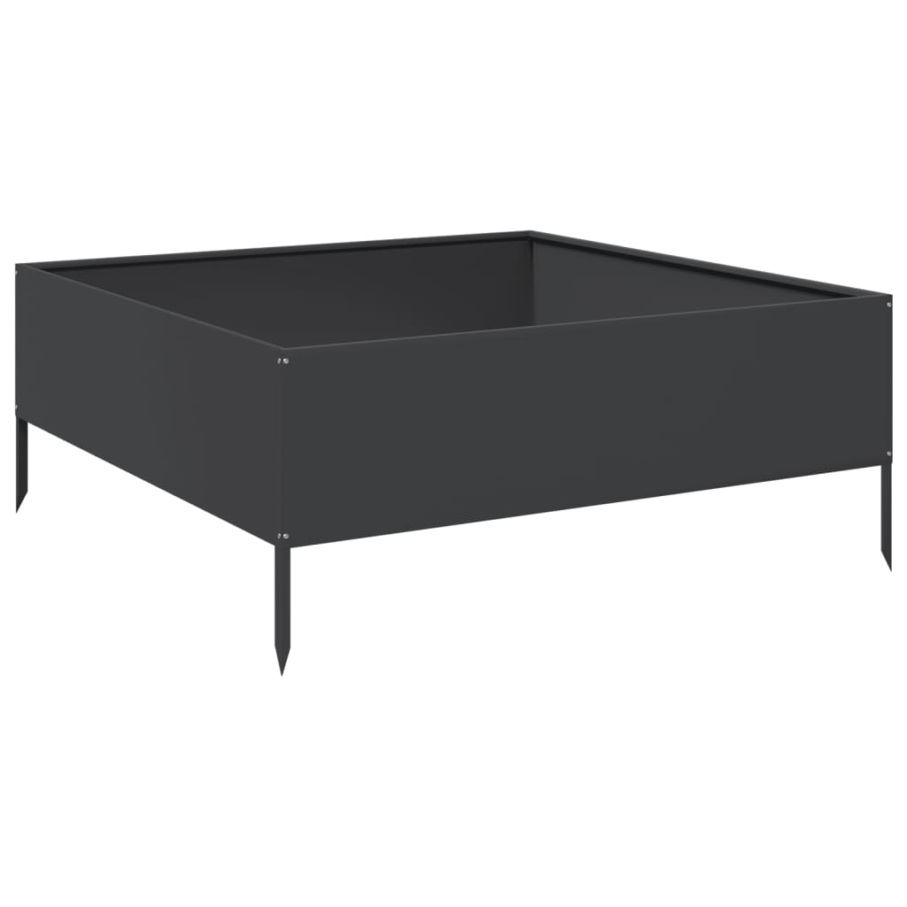Vidaxx plantekasse hævet 100x100x25 cm stål sort