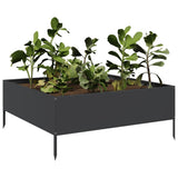 Vidaxx plantekasse hævet 100x100x25 cm stål sort