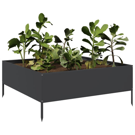 Vidaxx plantekasse hævet 100x100x25 cm stål sort