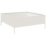 Vidaxx plantekasse hævet 100x100x25 cm stål hvid