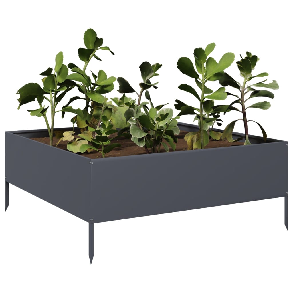 Vidaxx plantekasse hævet 100x100x25 cm stål antracit