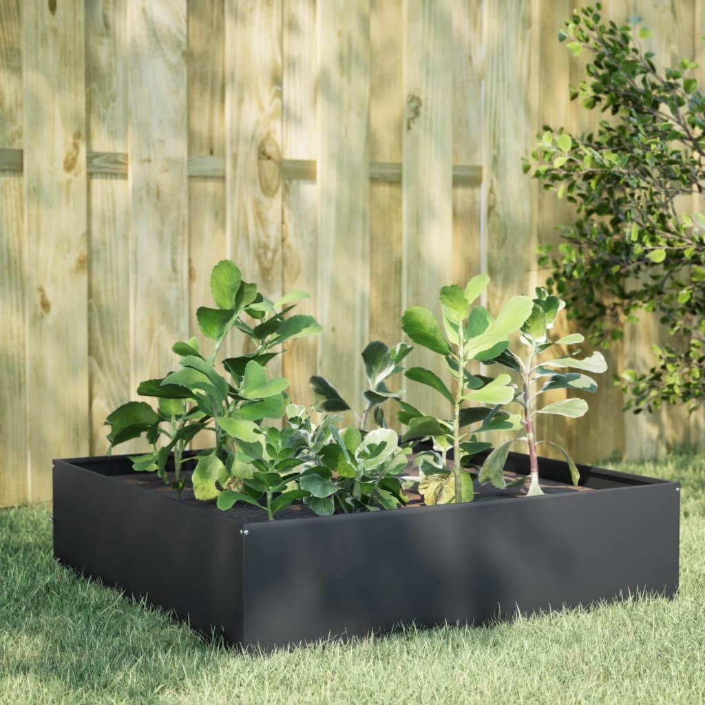 Vidaxx plantekasse hævet 100x100x25 cm stål antracit